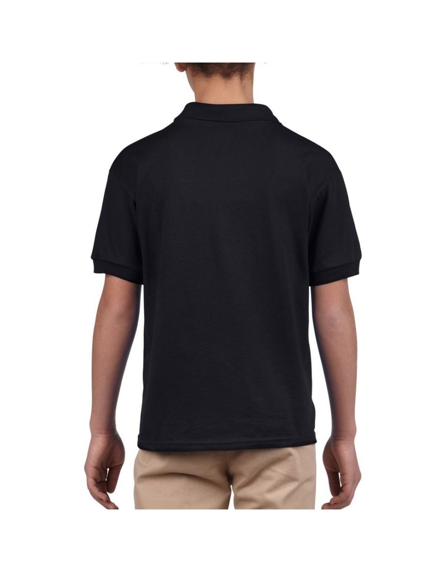 Gildan DryBlend Childrens Unisex Jersey Polo Shirt (Pack Of 2) - Black - 1