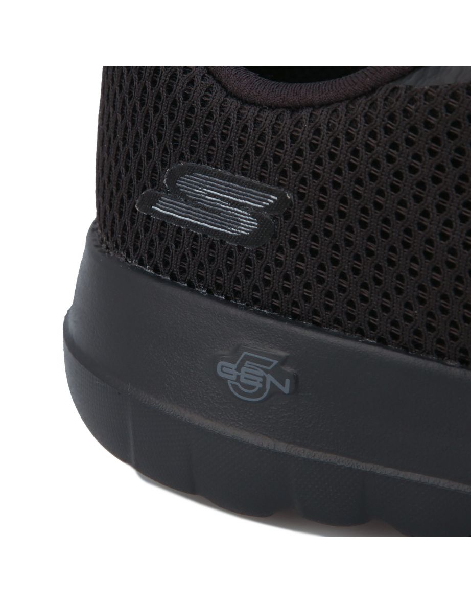 Women's Skechers Go Walk Paradise Trainers in Black - 5