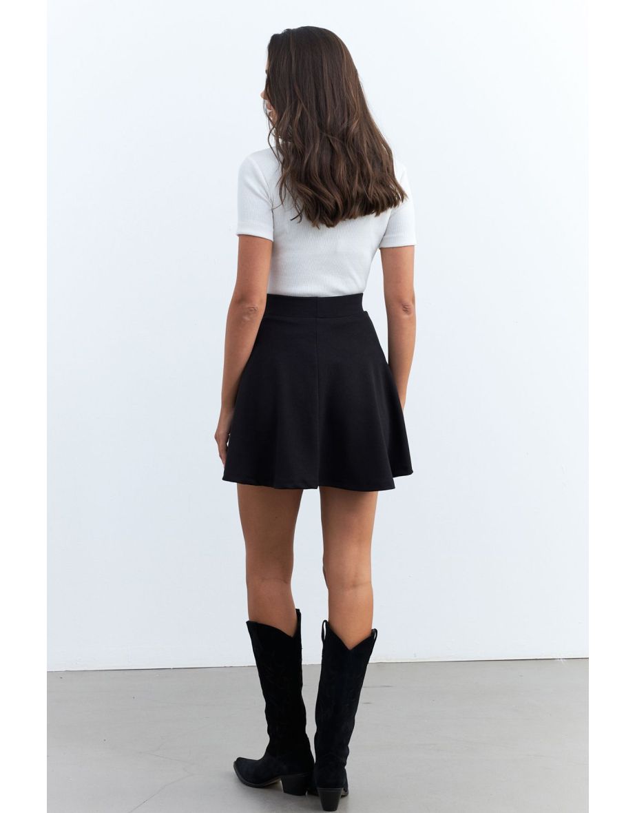 Women's Black Mini Skirt - 8