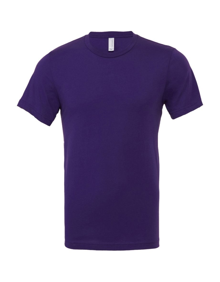 Canvas Unisex Jersey Crew Neck T-Shirt / Mens Short Sleeve T-Shirt - Team Purple