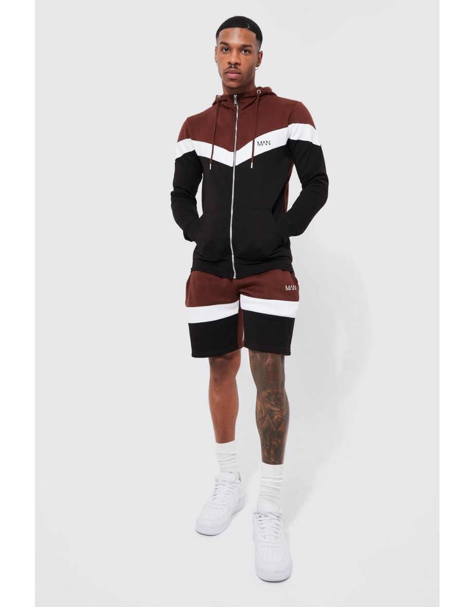 hooded short tracksuit