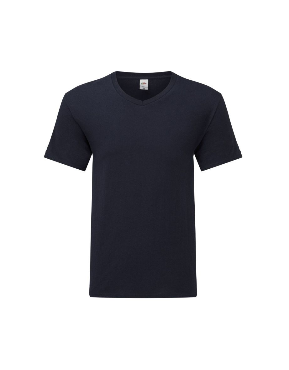 Fruit Of The Loom Mens Iconic 150 V Neck T-Shirt - Dark Navy