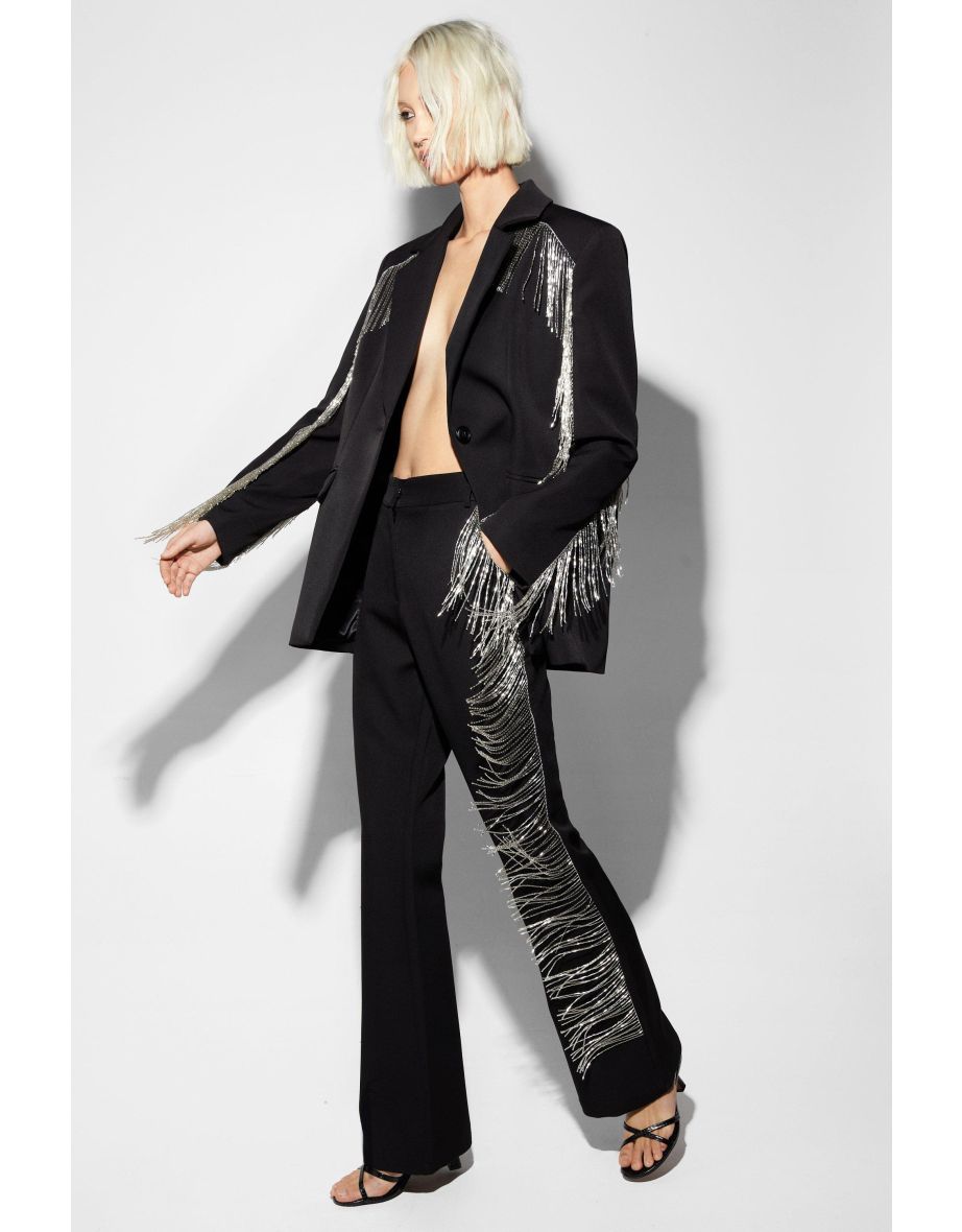 Premium Beaded Fringe Trouser