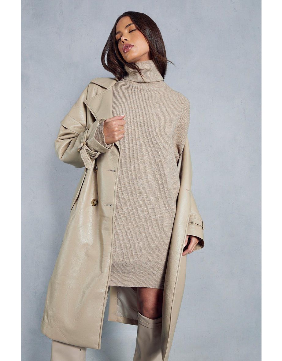 Knitted Oversized Roll Neck Jumper Dress