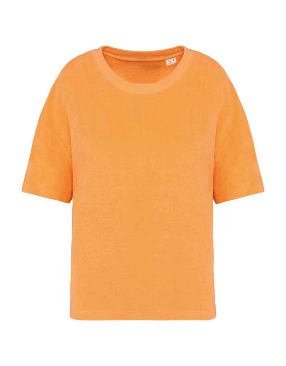 Native Spirit Womens/Ladies Terrycloth T-Shirt - Apricot