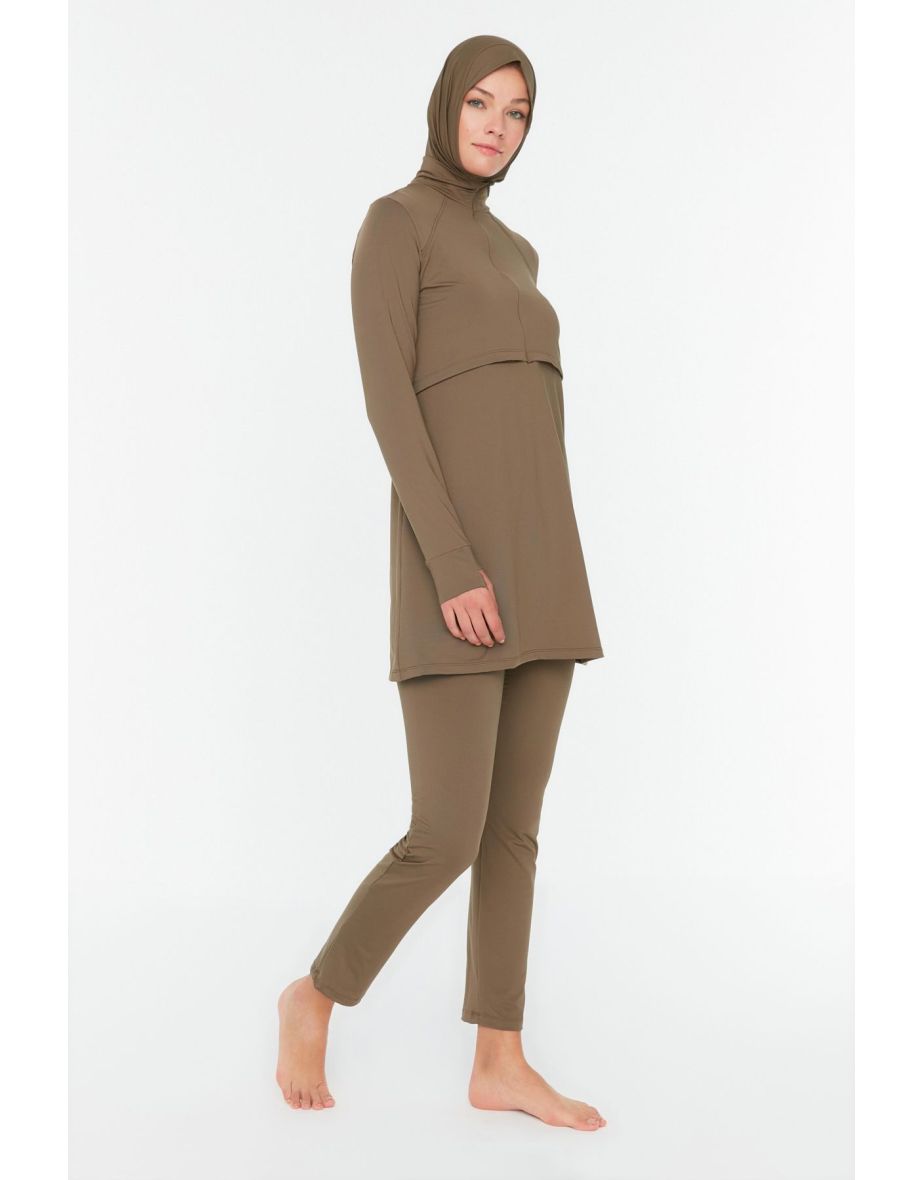 Swimsuit - Brown - Plain