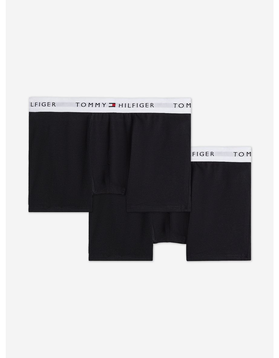 Tommy Hilfiger Boys 2 Pack Boxer Shorts Set in Black