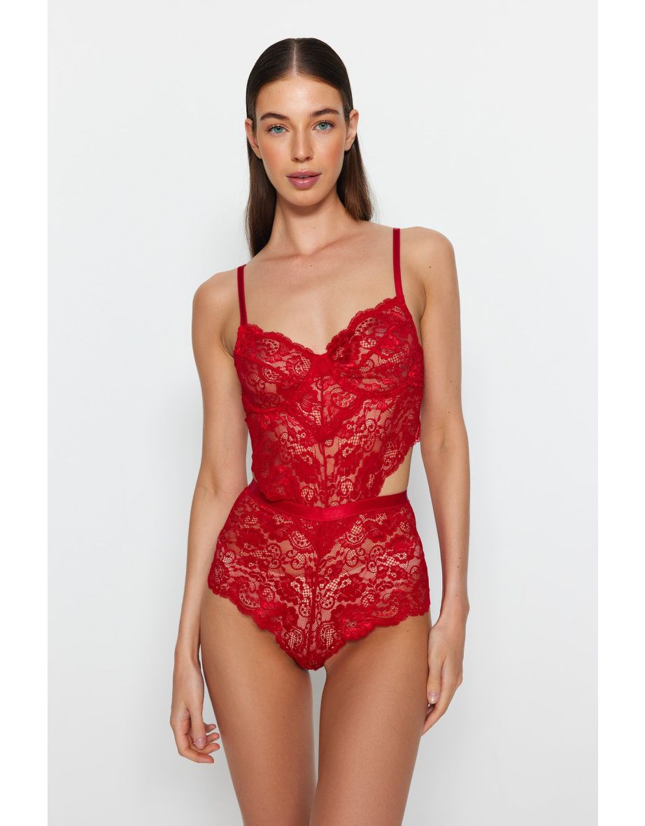 Bodysuit - Red - Slim fit