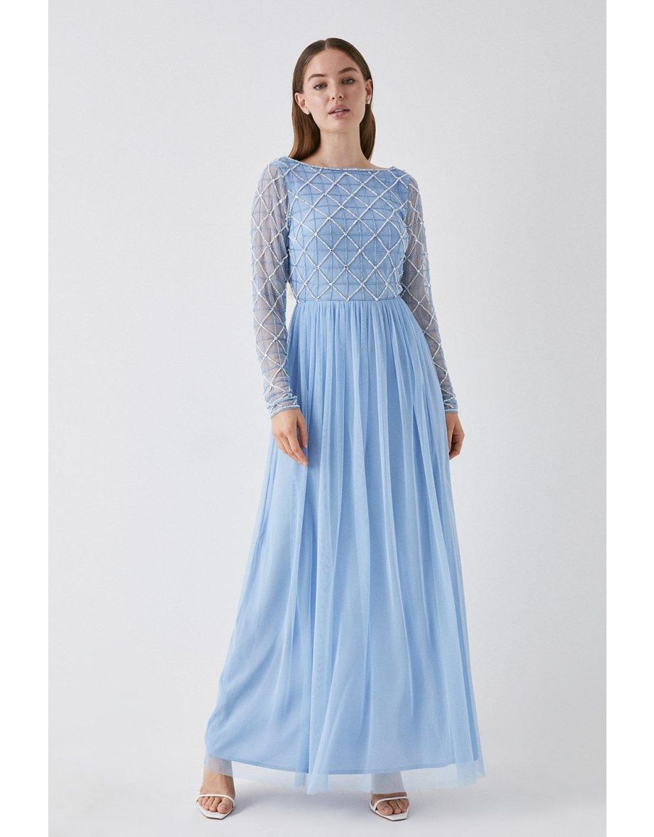 Bluebell blue bridesmaid clearance dresses