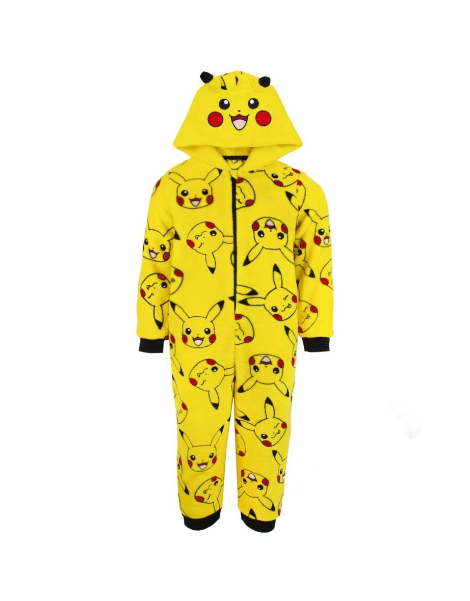 Pokemon Childrens/Kids Pikachu 3D Ears Sleepsuit - Yellow