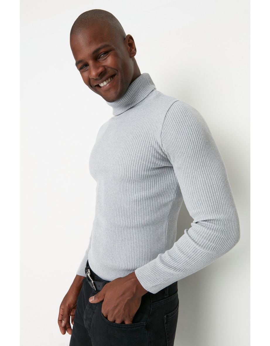 Sweater - Gray - Fitted