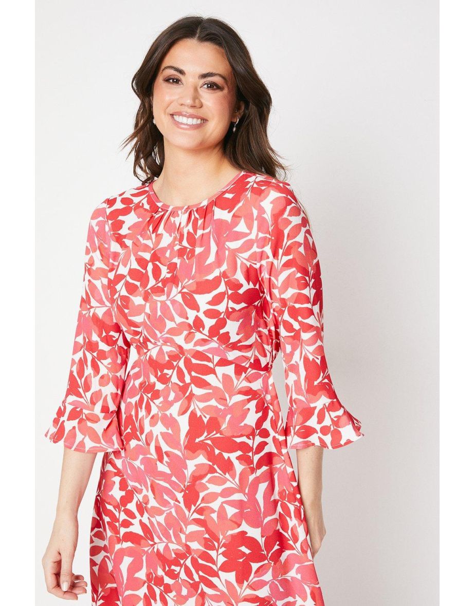 Printed Curved Hem Mini Tea Dress - 3