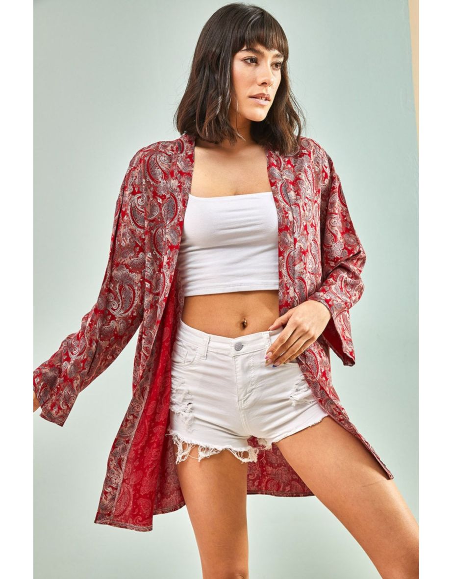 Women's Multi Patterned Kimono