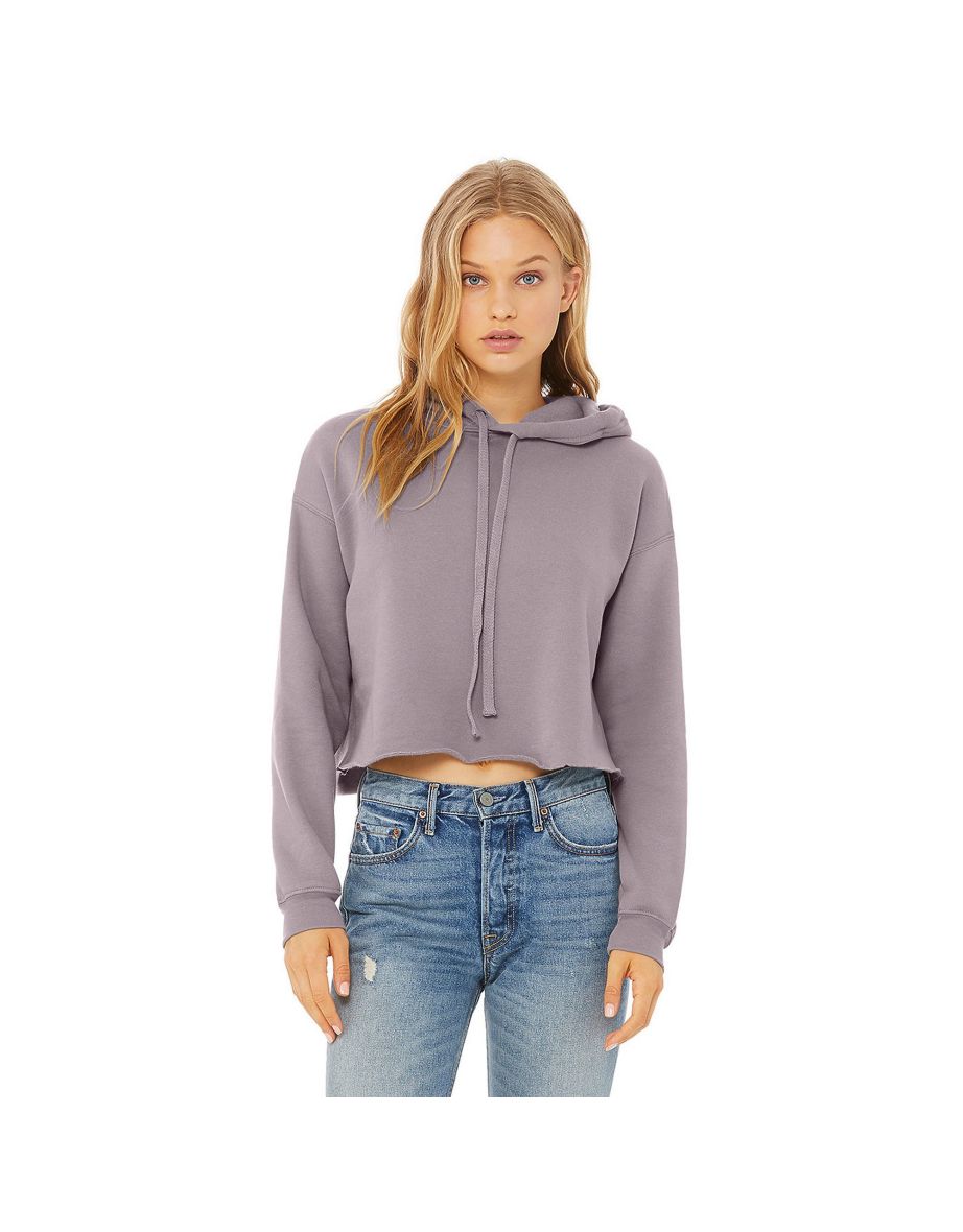 Bella + Canvas Womens/Ladies Cropped Fleece Hoodie - Storm