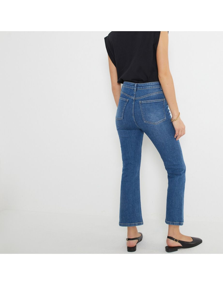 Kick Flare Jeans with High Waist, Length 26" - 3