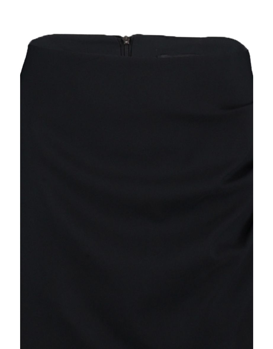 Black Column Mini Skirt - 4