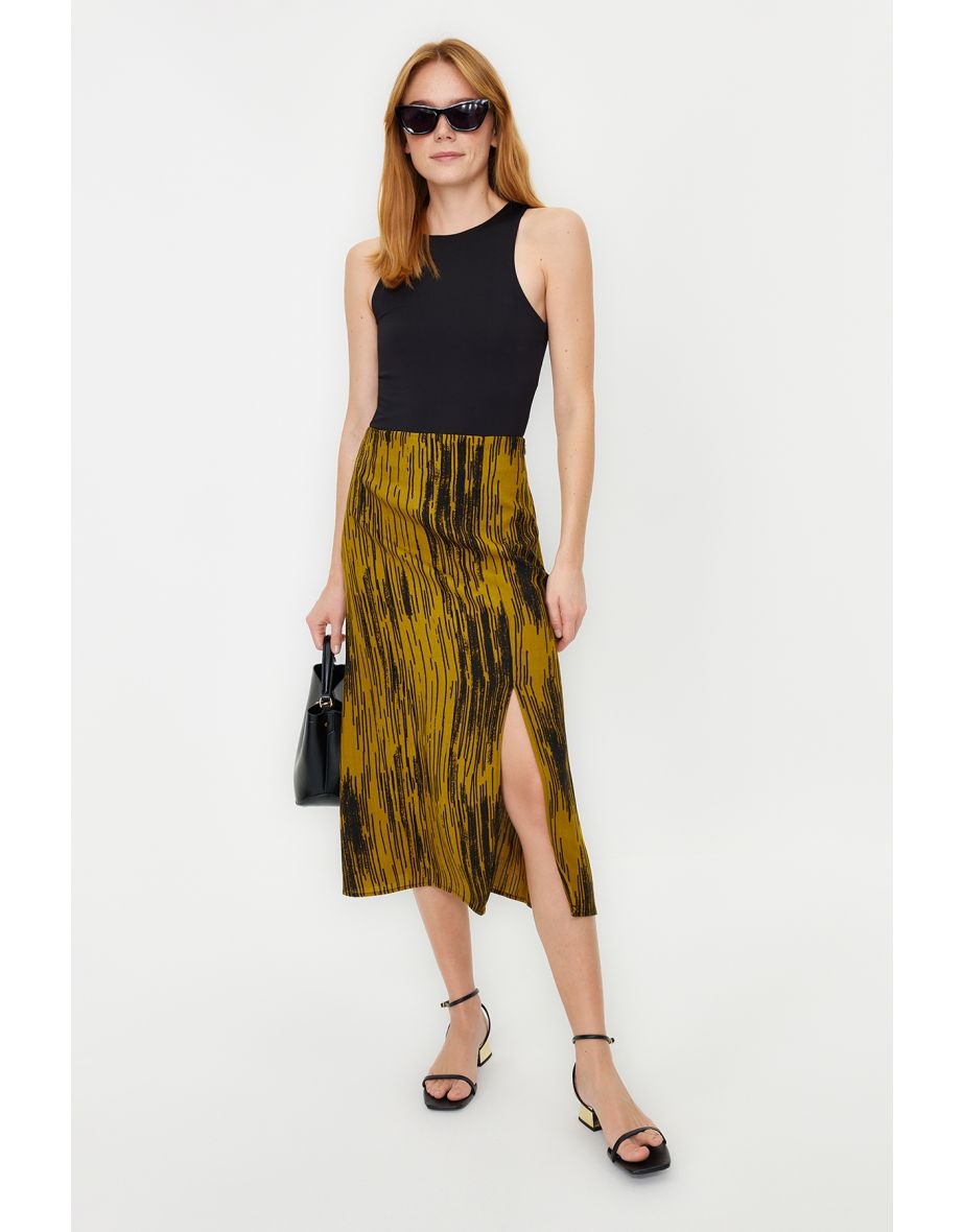 Mustard skirt dorothy clearance perkins