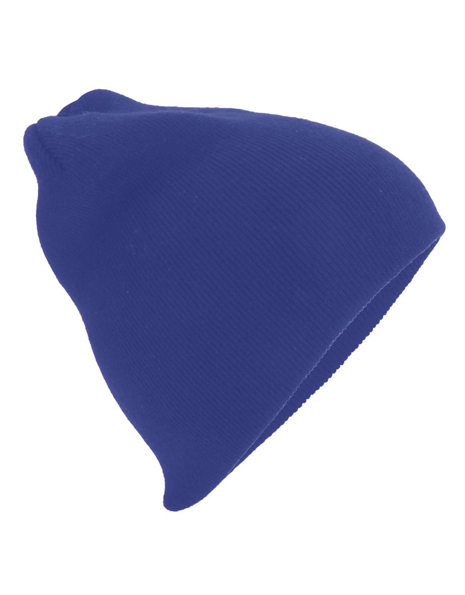 Beechfield Plain Basic Knitted Winter Beanie Hat - French Navy