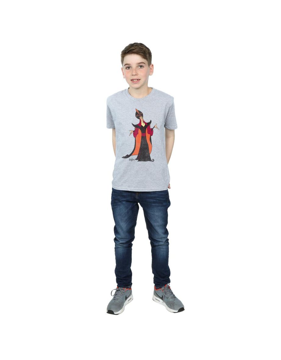 Disney Boys Aladdin Classic Jafar T-Shirt - Sports Grey - 3
