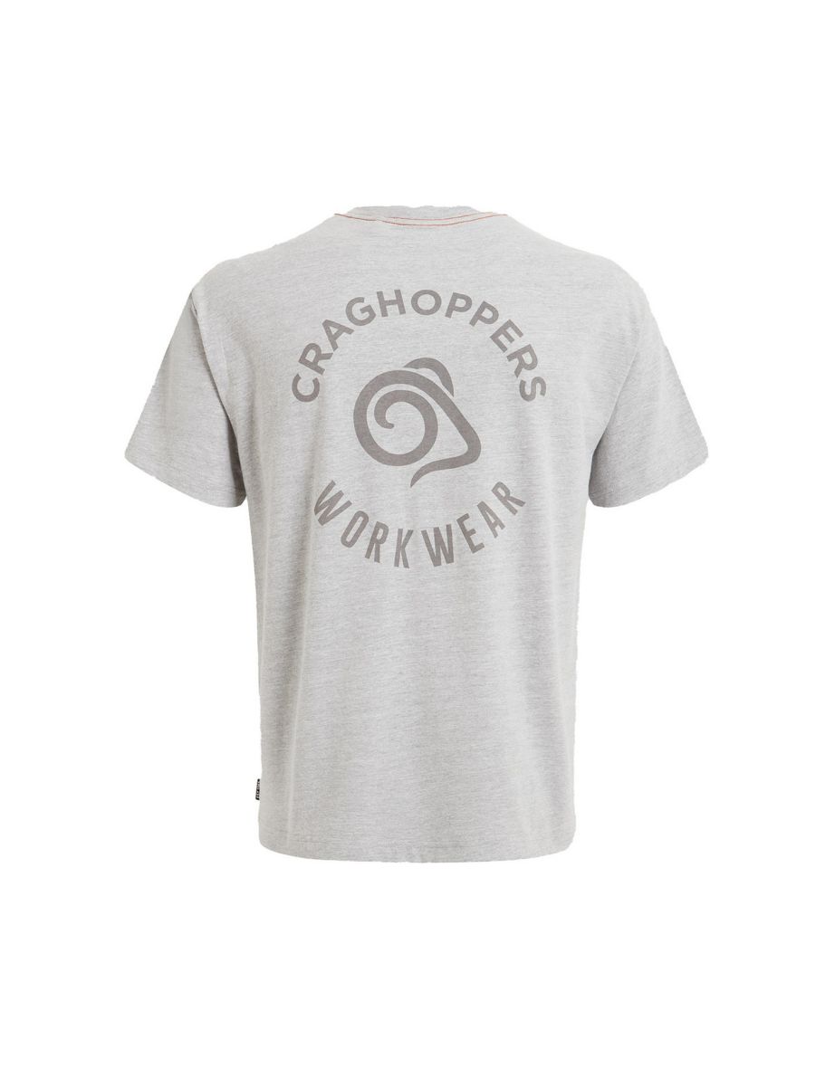 Craghoppers Mens Wakefield Workwear T-Shirt - Soft Grey Marl - 2
