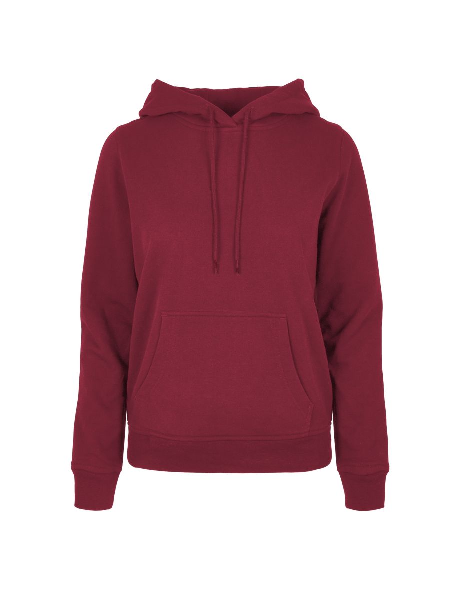 Womens/Ladies Basic Hoodie - Burgundy