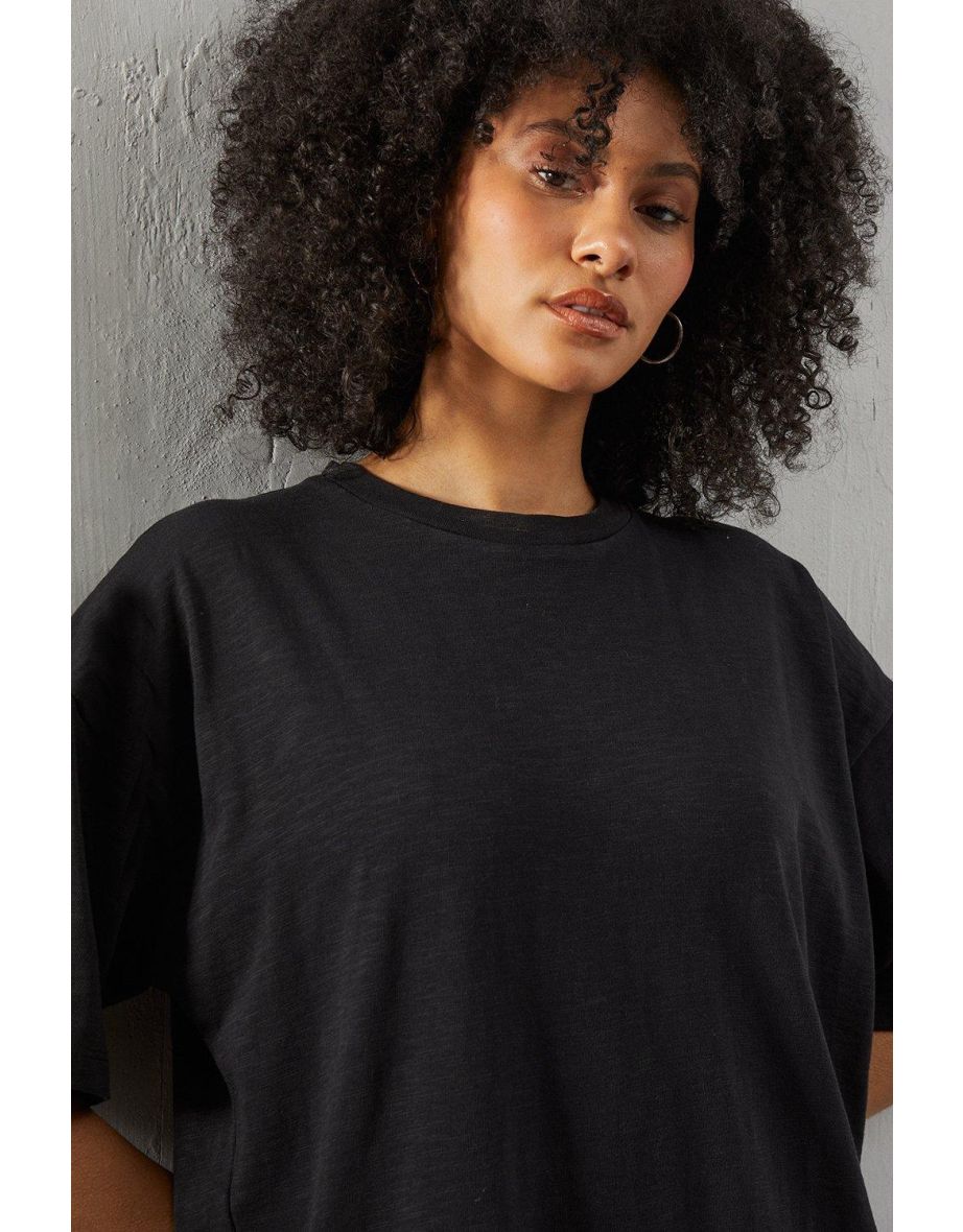 Boxy Fringe Hem T-shirt Dress - 3