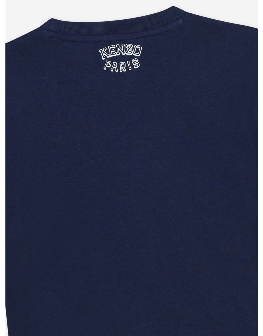 KENZO Boys Tiger Logo T-Shirt in Navy - 3