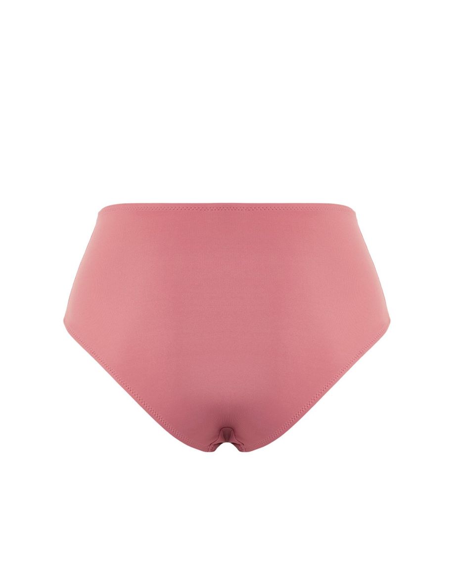 Pink Abstract Patterned High Waist Hipster Mix&Match Bikini Bottom - 3