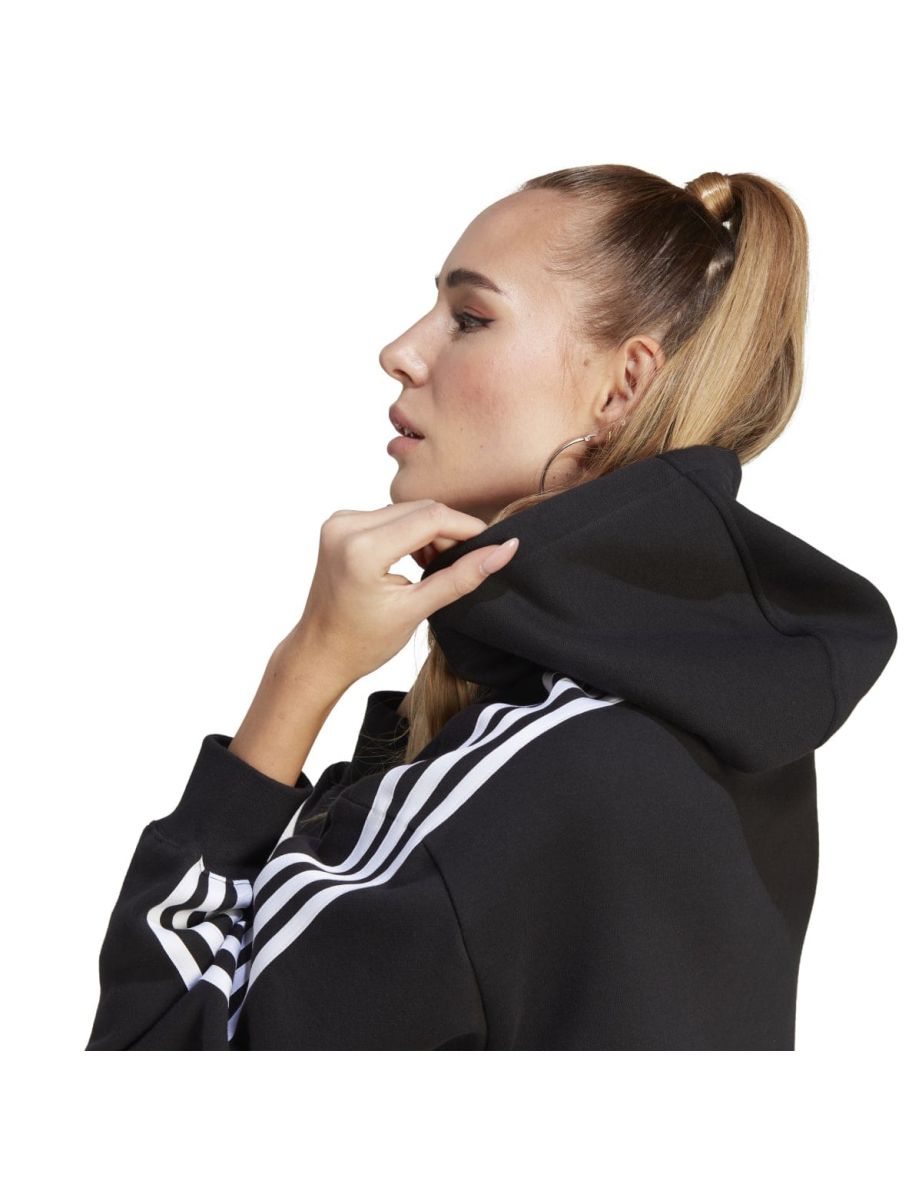 Women's adidas Originals Adicolor Classic Cropped Hoodie in Black - 7