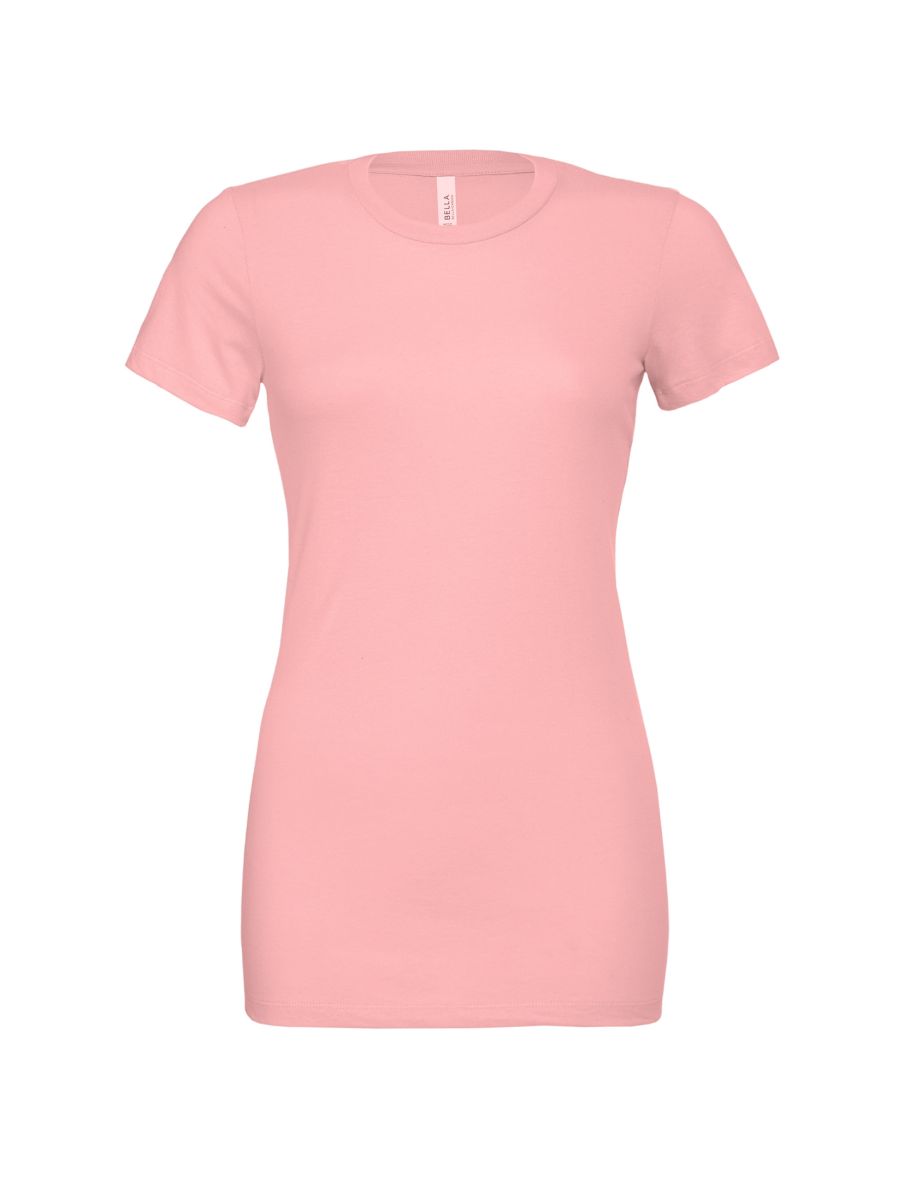 Bella + Canvas Womens/Ladies Jersey Short-Sleeved T-Shirt - Pink