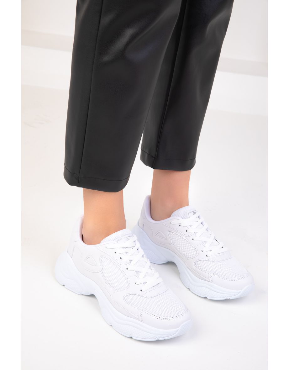 White Women's Sneaker 18147