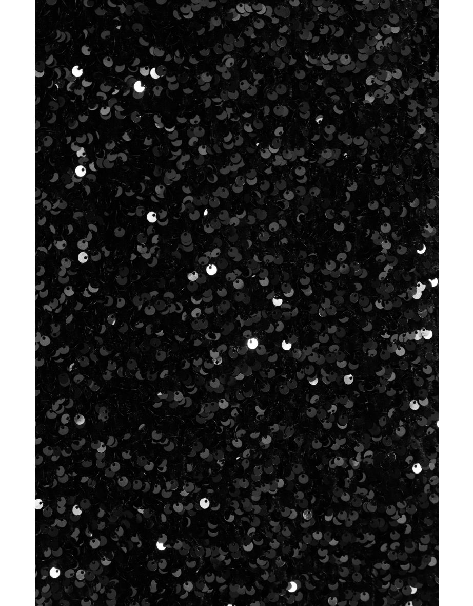Curve Black Sequin Midi Dress - 5