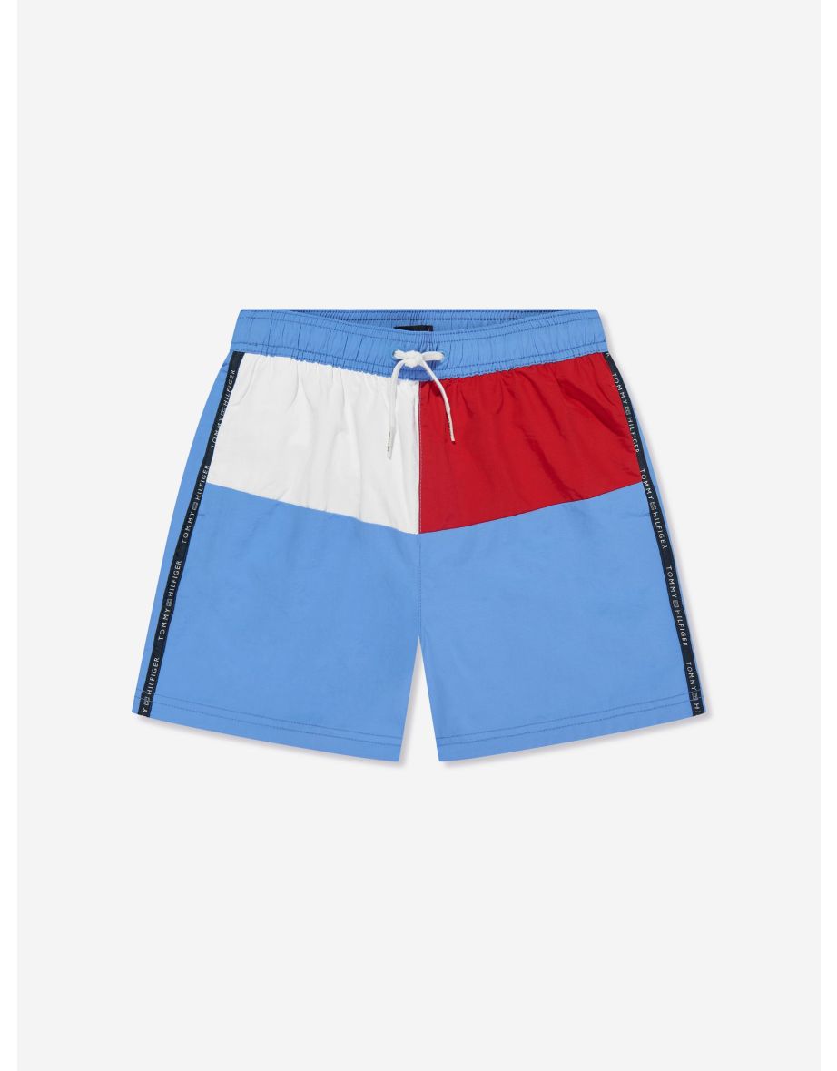 Tommy Hilfiger Boys Medium Drawstring Swim Shorts in Blue