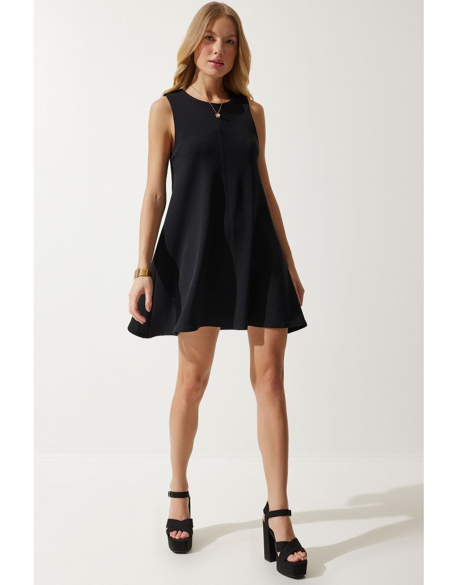 Happiness İStanbul Black A-Line Mini Shift Dress