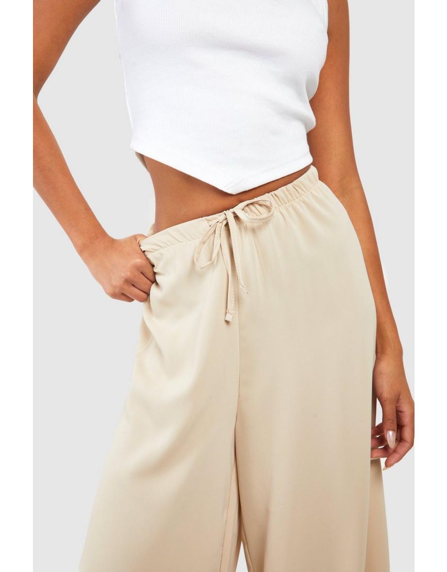 Wide Fit Floaty Trousers - sand - 3