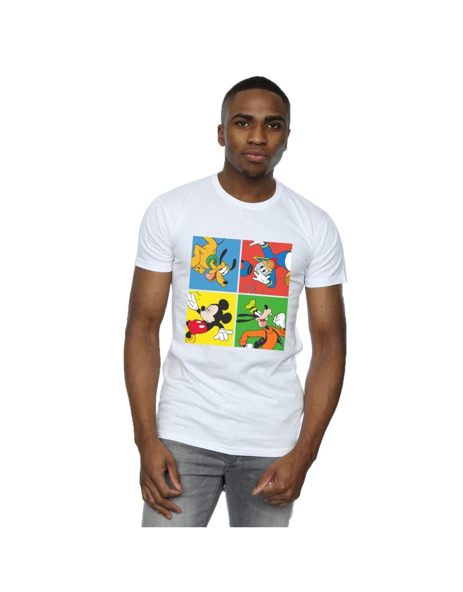 Disney Mens Mickey Mouse Friends T-Shirt - White