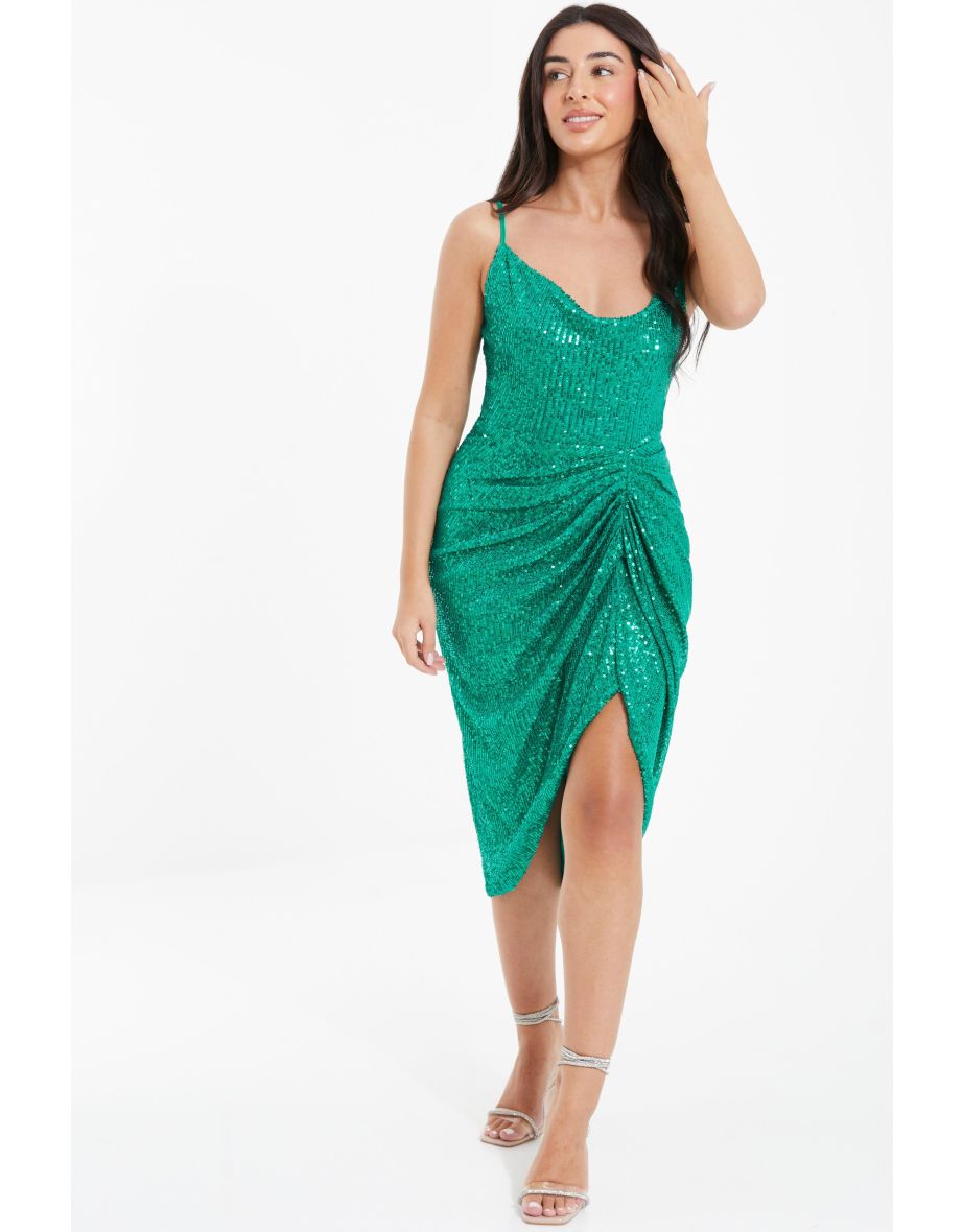 Jade green hot sale midi dress