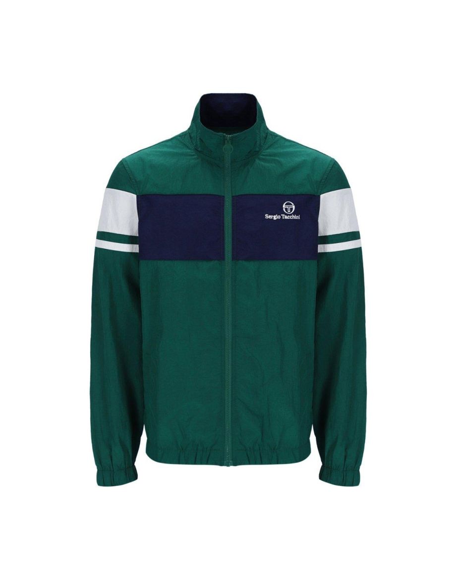 Wallace Striped Nylon Full Zip Track Jacket Rainforest - slate grey - 3
