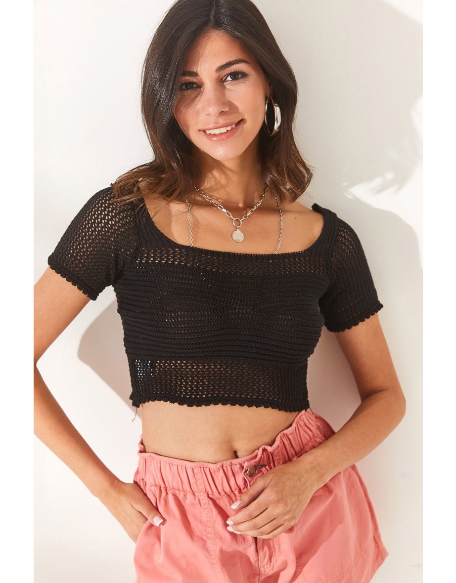 Blouse - Black - Fitted - 5