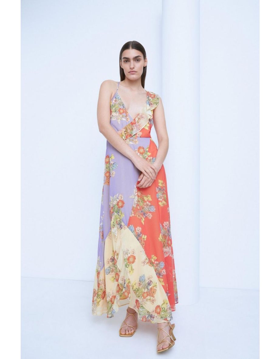 WH x The British Museum: The Charles Rennie Mackintosh Collection Mixed Print Wrap Maxi Dress
