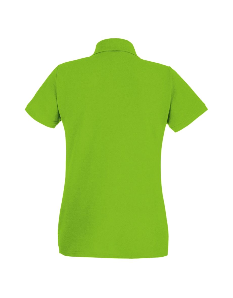 Womens/Ladies Fitted Short Sleeve Casual Polo Shirt - Lime Green - 1