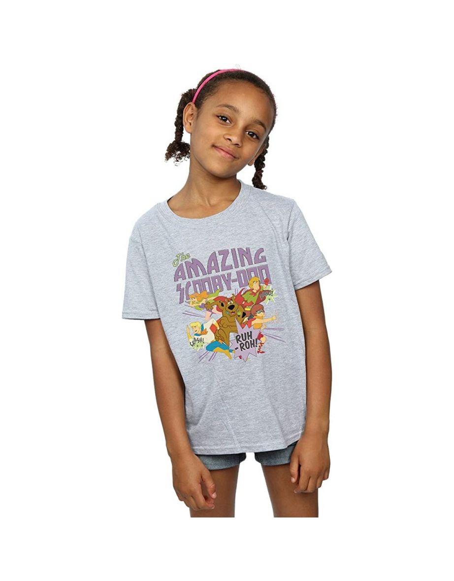 Scooby Doo Girls The Amazing Scooby T-Shirt - Sports Grey