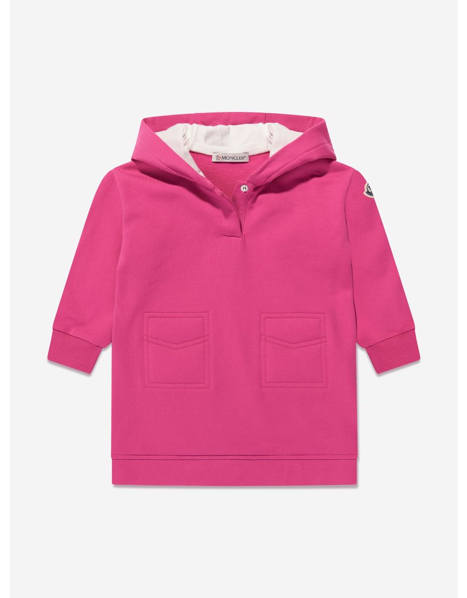 Baby Girls Hooded Sweater Dress in Pink