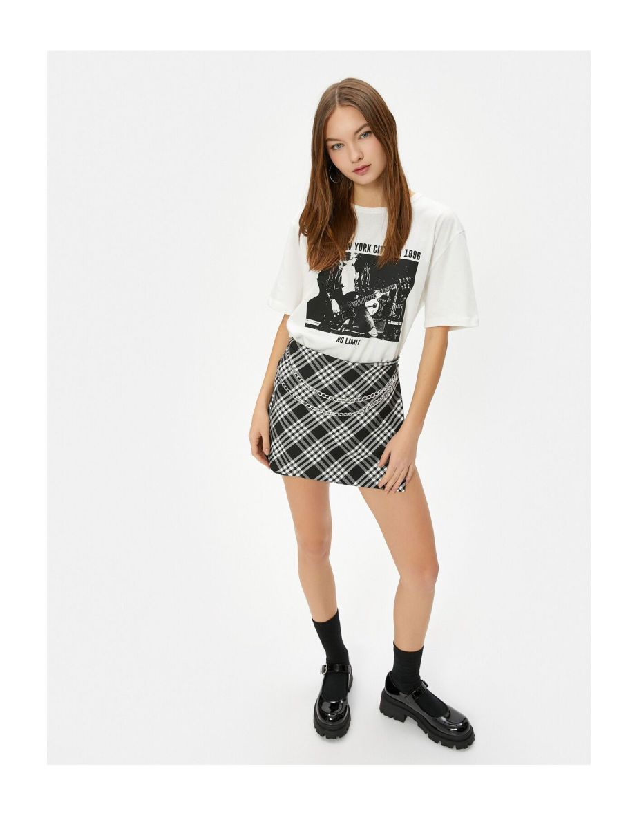 Printed T-Shirt Music Themed Comfort Fit Cotton Short Sleeve Crew Neck