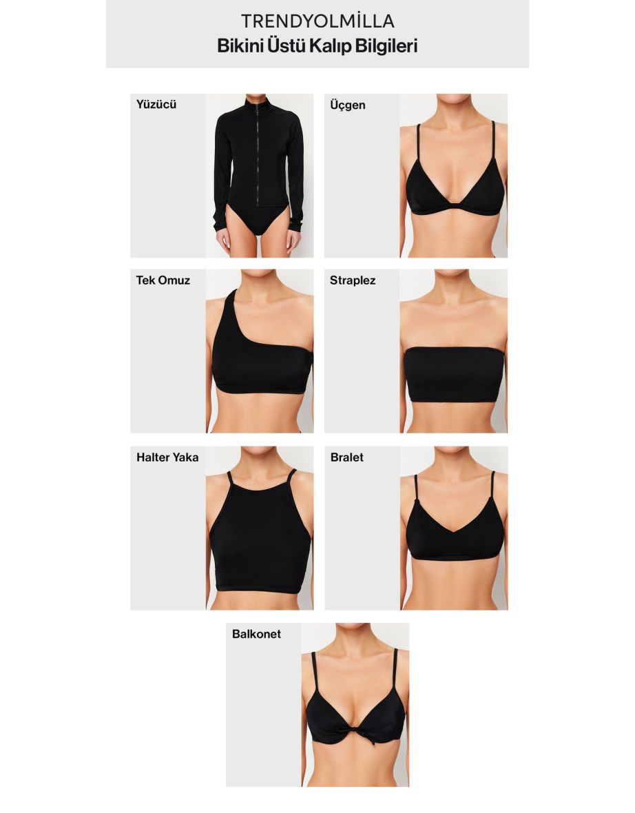 Bikini Top - Black - Plain - 8