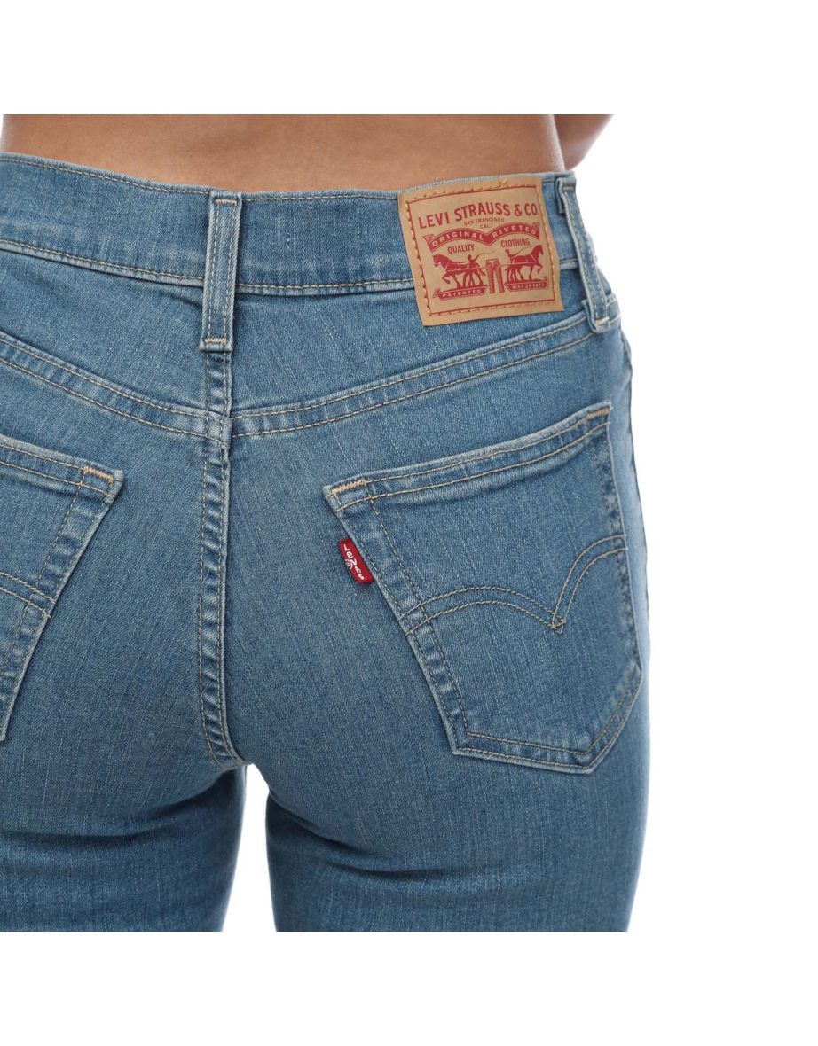 Women's Levis 720 High Rise Super Skinny Jeans in Blue - 2