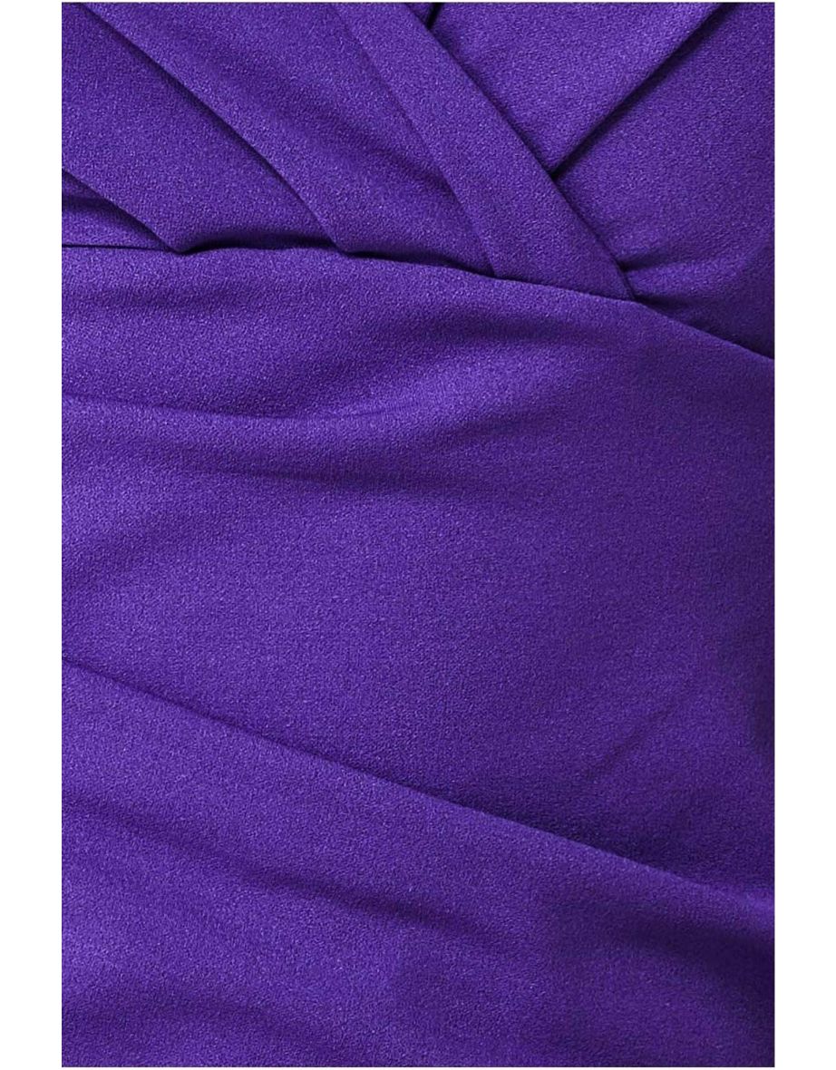 Goddiva Bardot Scuba Jumpsuit - Purple - 3