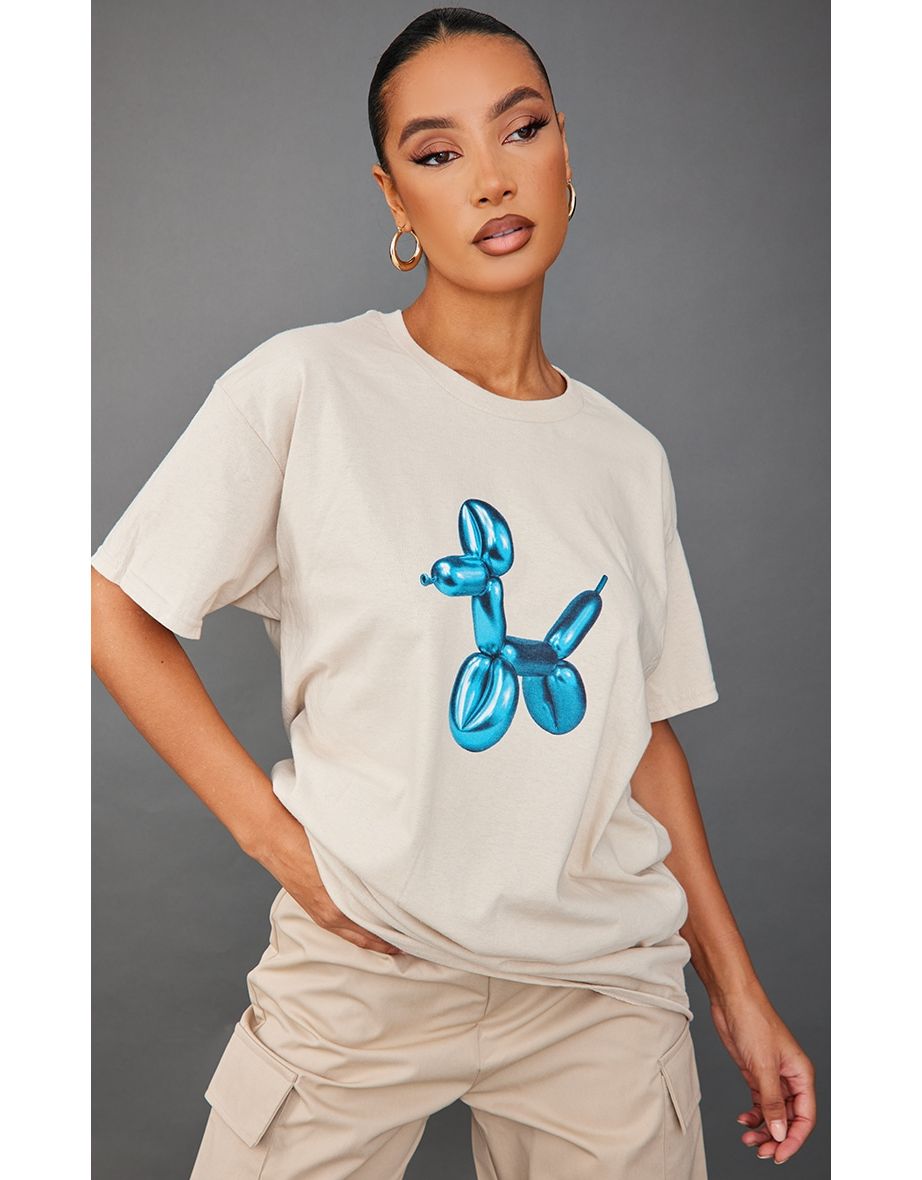 Stone Balloon Animal Print T Shirt