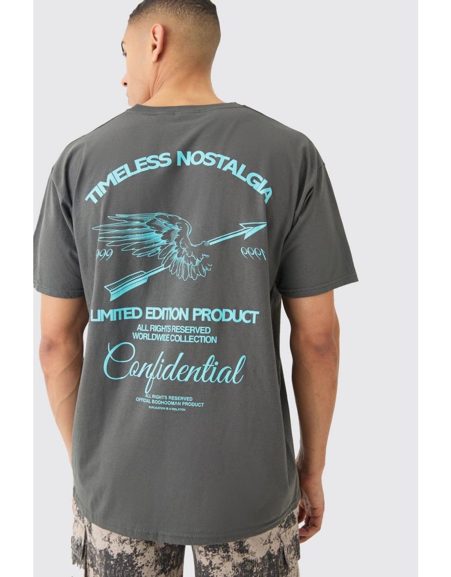 Oversized Timeless Nostalgia T-shirt - charcoal