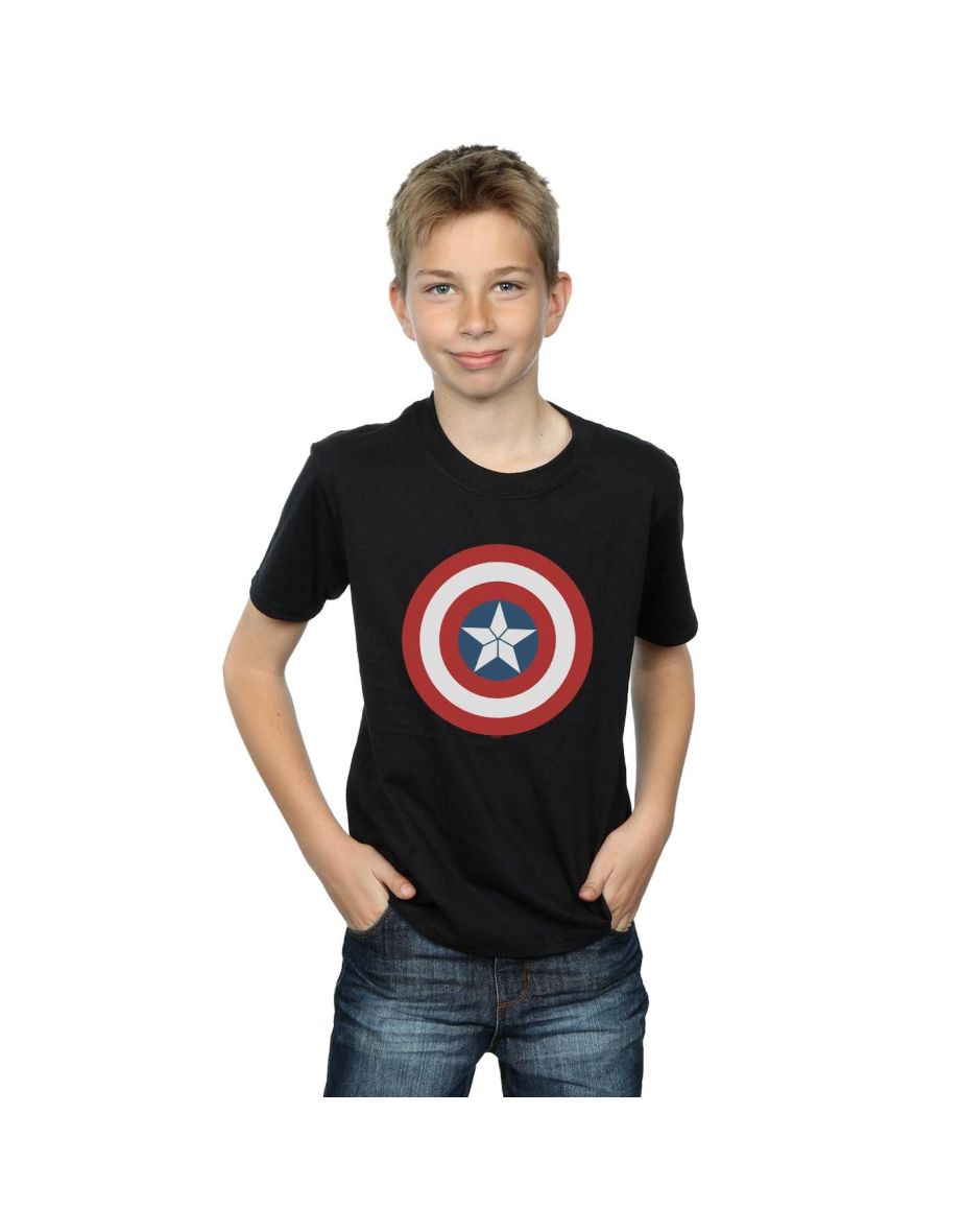 Marvel Boys Captain America Civil War Shield T-Shirt - Black